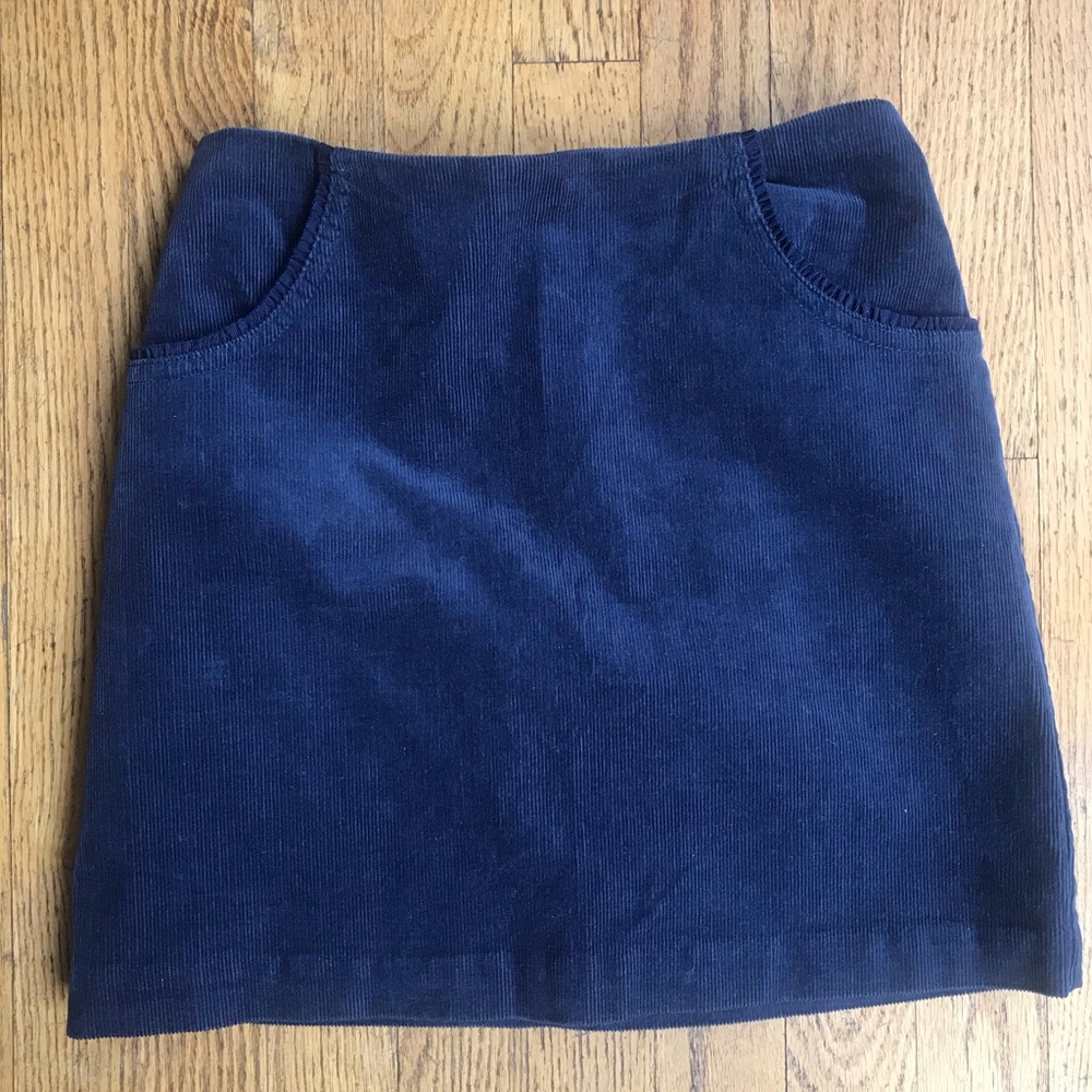 Vineyard Vines Navy Blue Corduroy Skirt, 14